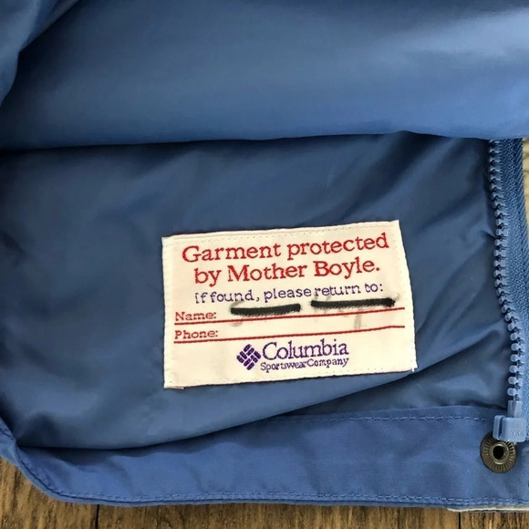 Columbia Kids 10/12 Bugaboo Windbreaker Jacket Parka Coat Blue Nylon Camping - Picture 8 of 10